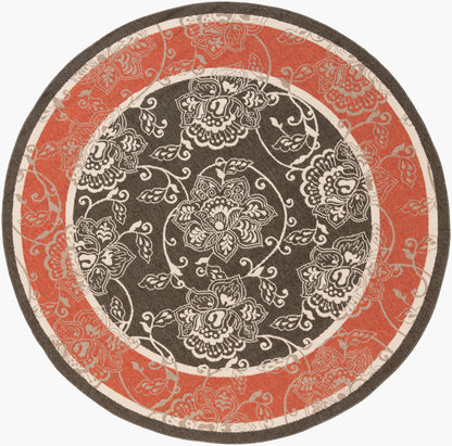 Alfresco ALF-9592 9ft Round Machine Woven Indoor/Outdoor Area Rug