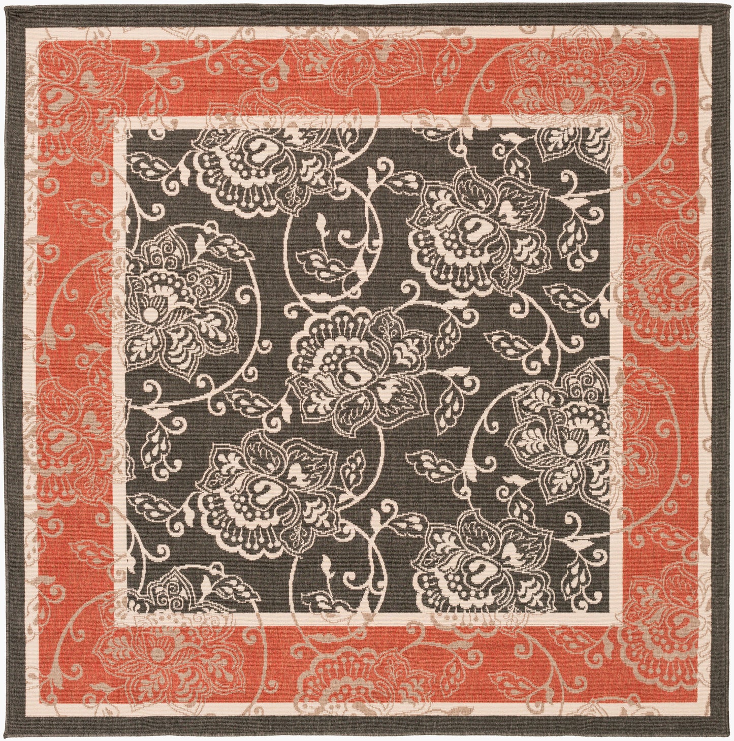 Alfresco ALF-9592 7ft Square Machine Woven Indoor/Outdoor Area Rug