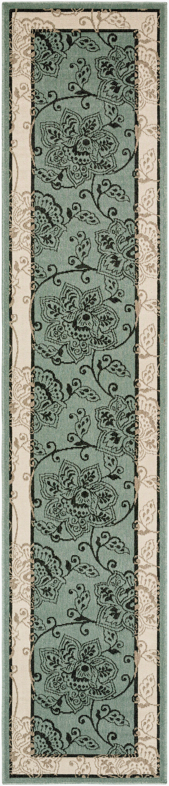 Alfresco ALF-9594 12ft Runner Machine Woven Indoor/Outdoor Runner Rug