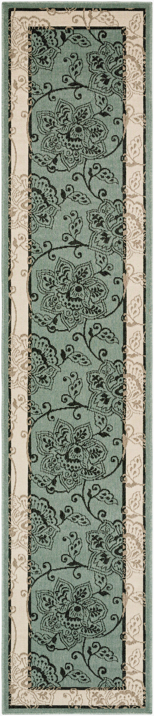 Alfresco ALF-9594 12ft Runner Machine Woven Indoor/Outdoor Runner Rug