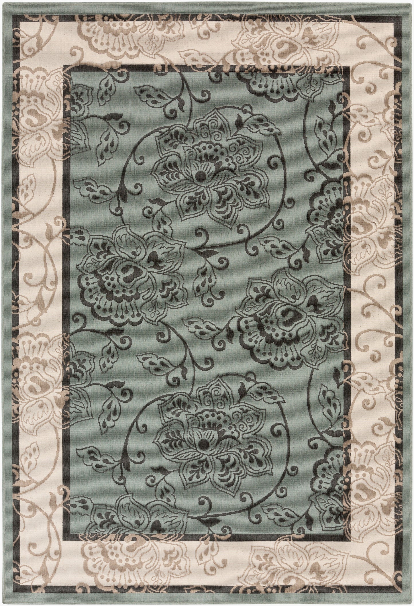 Alfresco ALF-9594 6' x 9' Machine Woven Indoor/Outdoor Area Rug