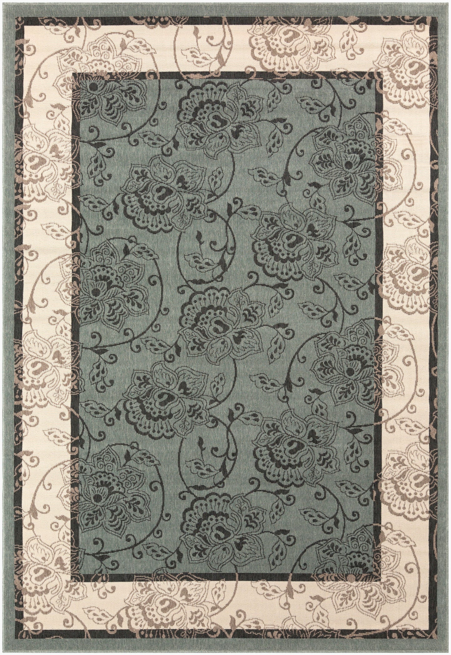 Alfombra tejida a máquina para interior y exterior Alfresco ALF-9594 de 2,13 m x 3,05 m