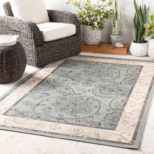 Alfresco ALF-9594 8ft Runner Machine Woven Indoor/Outdoor Runner Rug
