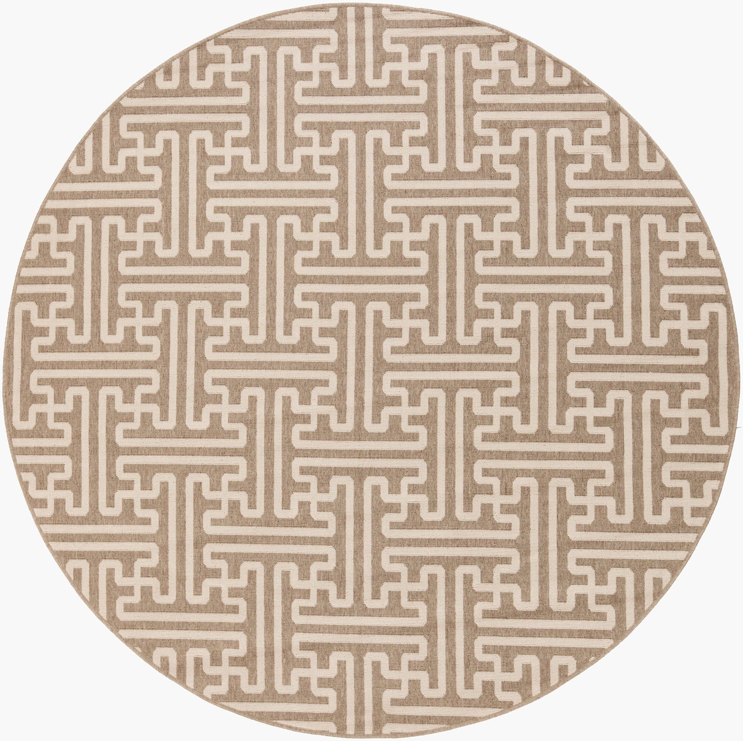 Alfresco ALF-9599 7ft Round Machine Woven Indoor/Outdoor Area Rug