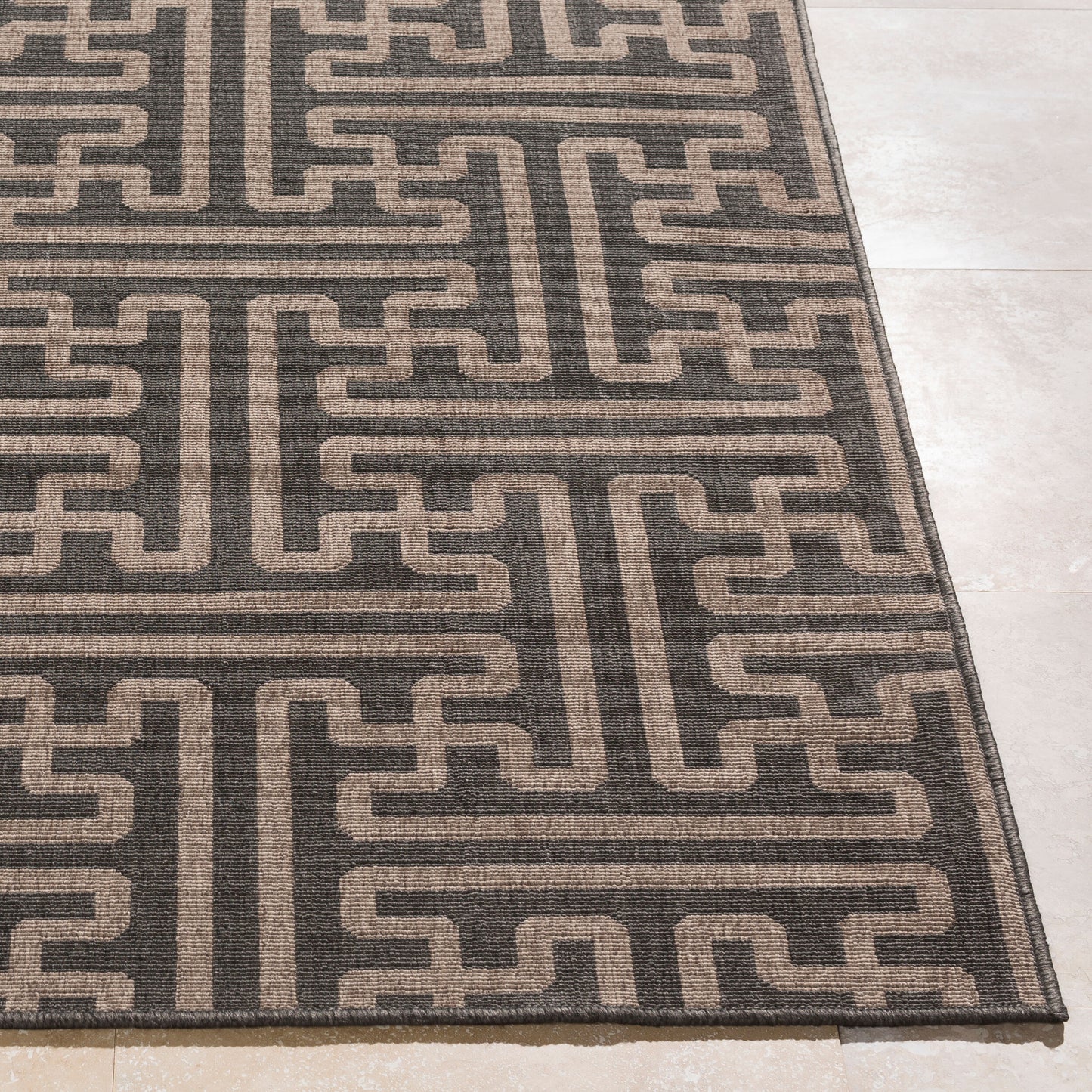 Alfombra tejida a máquina para interior y exterior Alfresco ALF-9604 de 1,83 m x 2,74 m