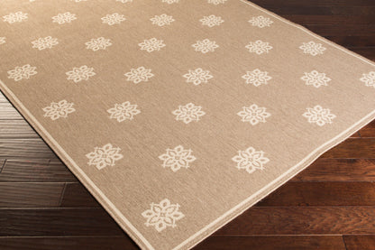 Alfombra decorativa tejida a máquina Alfresco ALF-9607 de 2' x 4' para interiores y exteriores