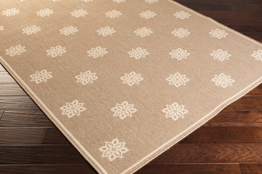 Alfombra decorativa tejida a máquina Alfresco ALF-9607 de 2' x 4' para interiores y exteriores