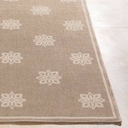 Alfresco ALF-9607 7ft Round Machine Woven Indoor/Outdoor Area Rug