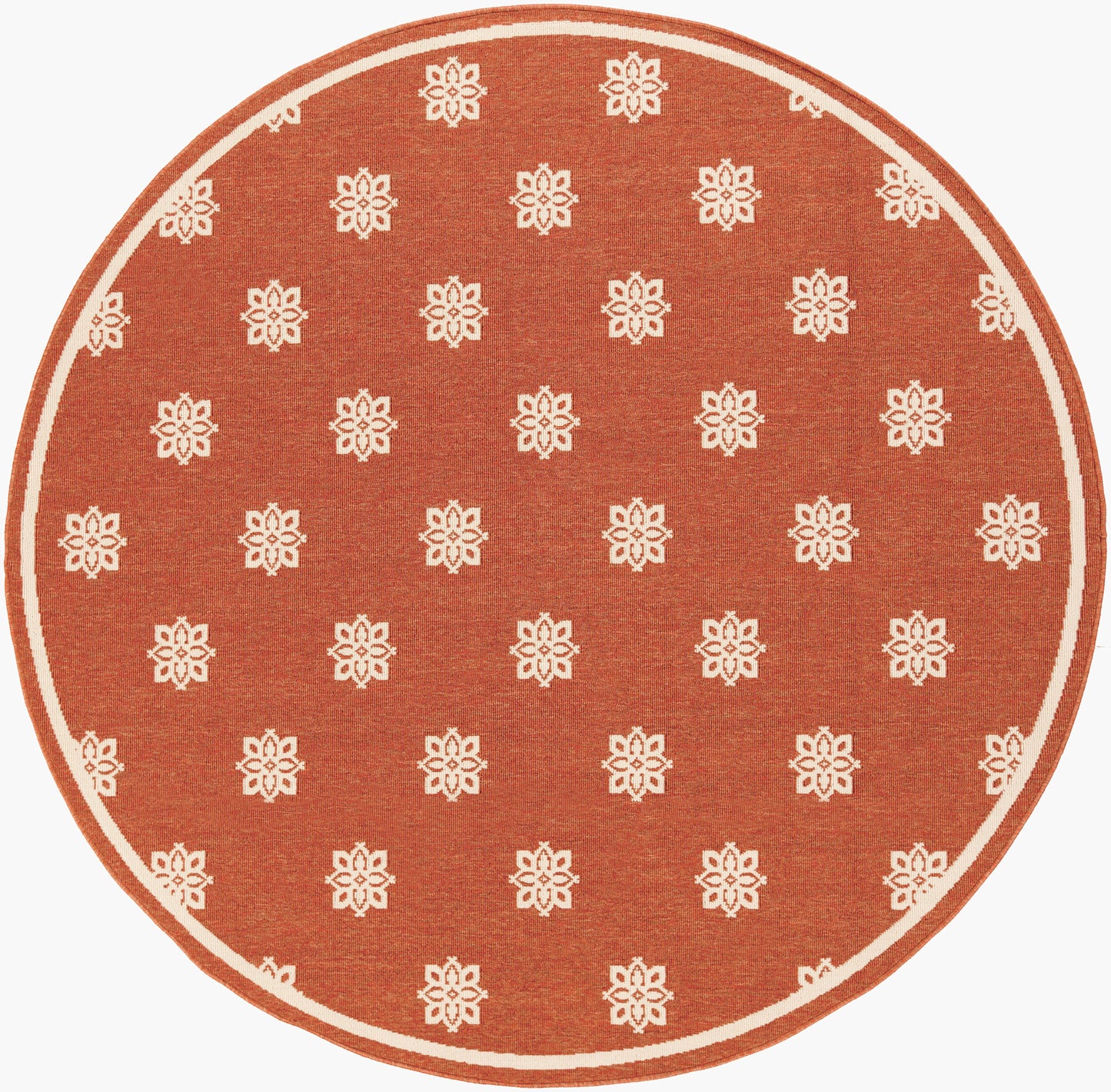 Alfombra redonda tejida a máquina Alfresco ALF-9611 de 1,5 m para interior y exterior