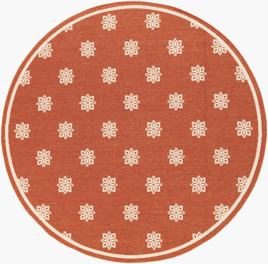 Alfombra redonda tejida a máquina Alfresco ALF-9611 de 1,5 m para interior y exterior