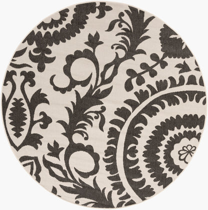 Alfresco ALF-9612 9ft Round Machine Woven Indoor/Outdoor Area Rug