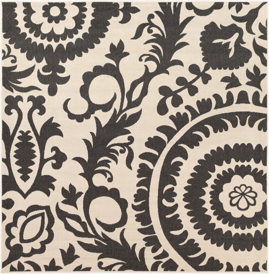 Alfresco ALF-9612 9ft Square Machine Woven Indoor/Outdoor Area Rug