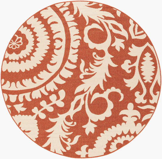 Alfresco ALF-9613 5ft Round Machine Woven Indoor/Outdoor Area Rug