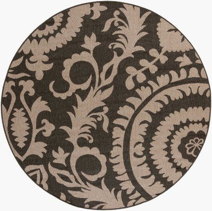 Alfresco ALF-9615 5ft Round Machine Woven Indoor/Outdoor Area Rug