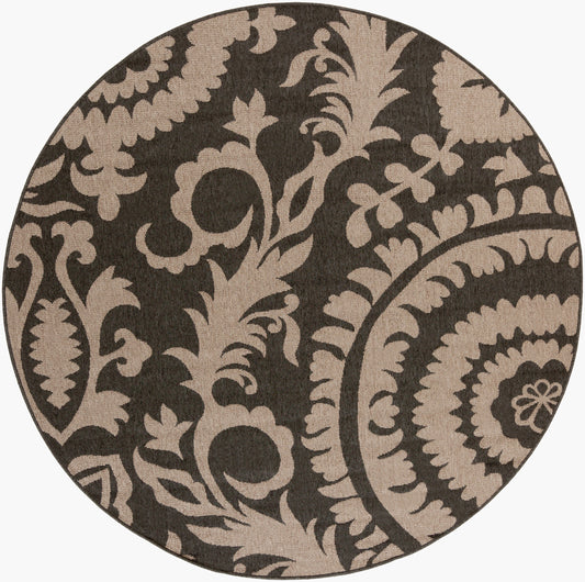 Alfresco ALF-9615 5ft Round Machine Woven Indoor/Outdoor Area Rug