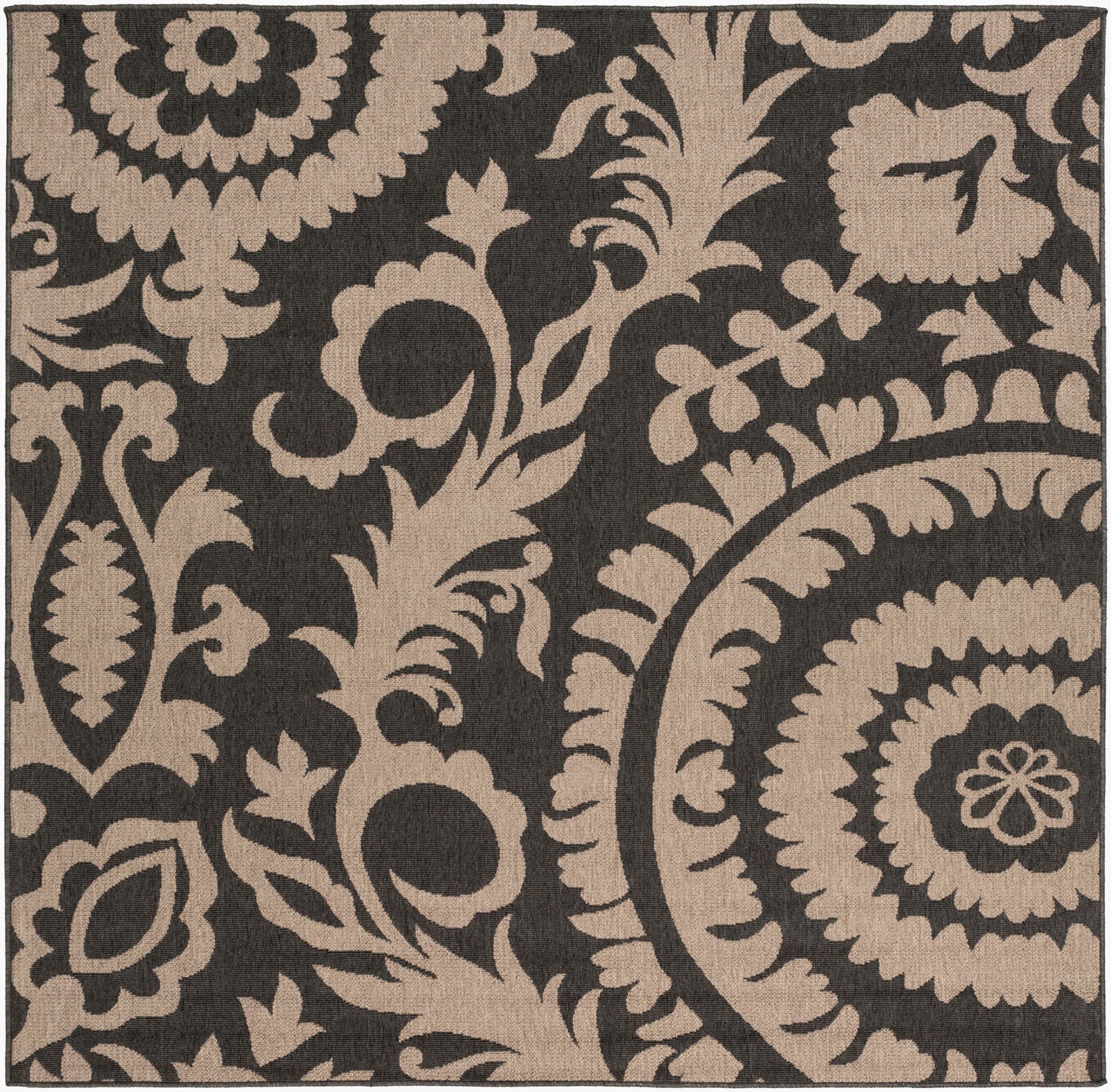 Alfresco ALF-9615 7ft Square Machine Woven Indoor/Outdoor Area Rug