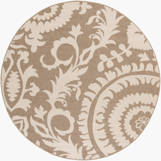 Alfresco ALF-9616 5ft Round Machine Woven Indoor/Outdoor Area Rug