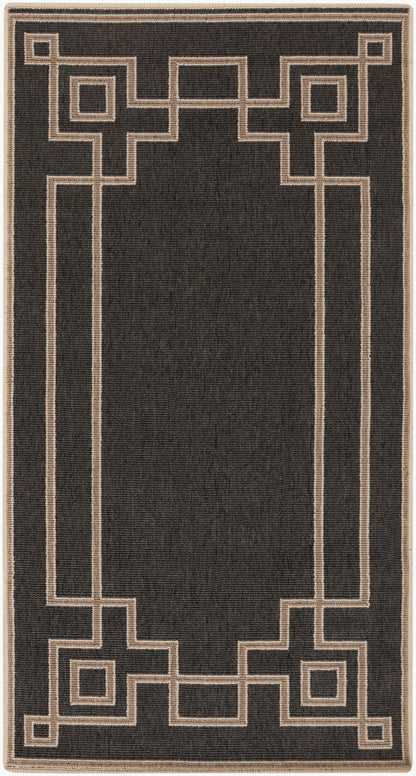 Alfombra decorativa tejida a máquina Alfresco ALF-9630 de 2' x 4' para interiores y exteriores