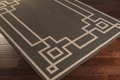 Alfresco ALF-9630 7ft Round Machine Woven Indoor/Outdoor Area Rug