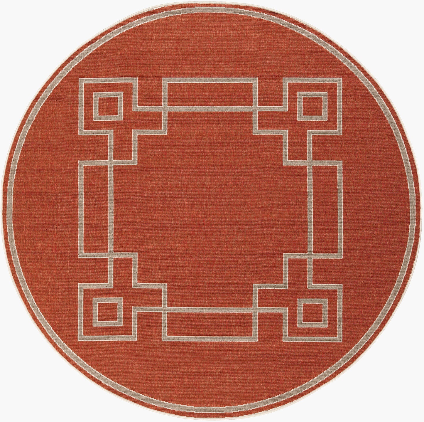Alfresco ALF-9631 9ft Round Machine Woven Indoor/Outdoor Area Rug
