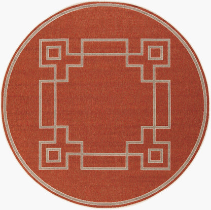 Alfresco ALF-9631 9ft Round Machine Woven Indoor/Outdoor Area Rug