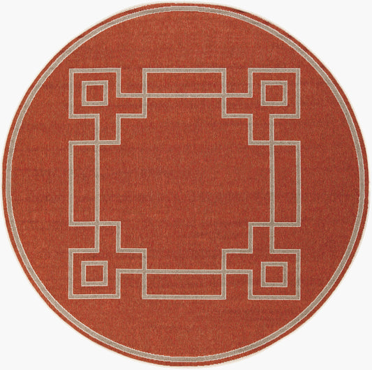 Alfresco ALF-9631 9ft Round Machine Woven Indoor/Outdoor Area Rug