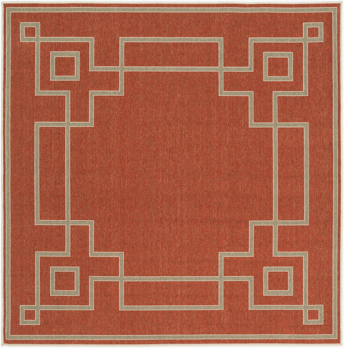Alfresco ALF-9631 7ft Square Machine Woven Indoor/Outdoor Area Rug