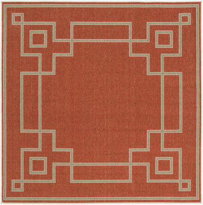 Alfresco ALF-9631 7ft Square Machine Woven Indoor/Outdoor Area Rug