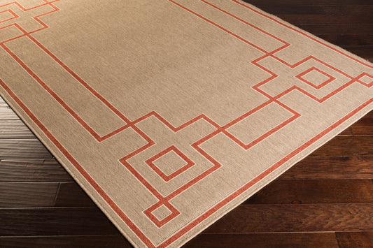 Alfresco ALF-9633 7ft Square Machine Woven Indoor/Outdoor Area Rug