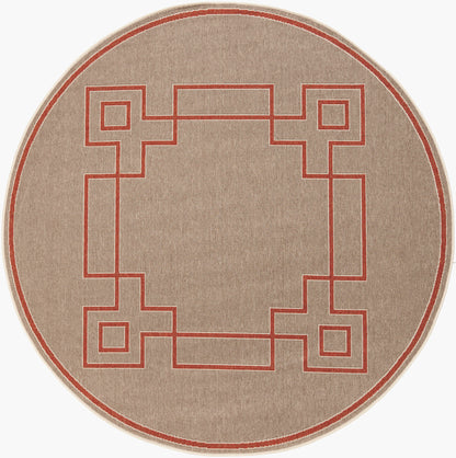 Alfombra redonda tejida a máquina Alfresco ALF-9633 de 2,7 m para interior y exterior