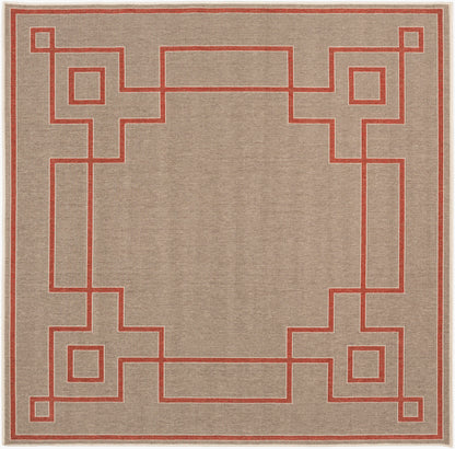 Alfresco ALF-9633 7ft Square Machine Woven Indoor/Outdoor Area Rug
