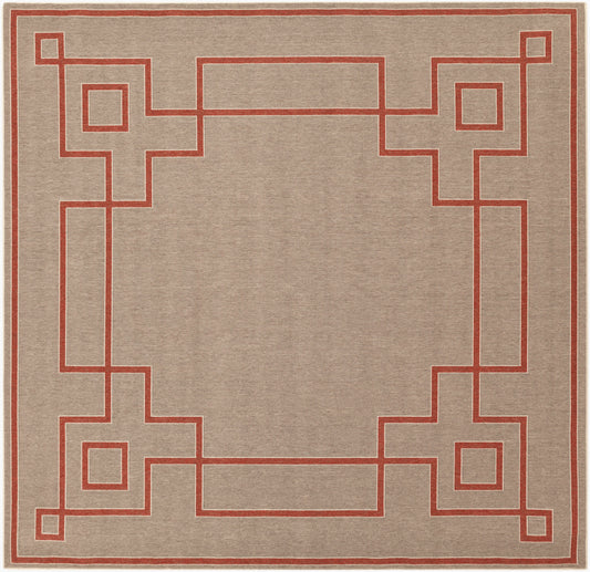 Alfresco ALF-9633 9ft Square Machine Woven Indoor/Outdoor Area Rug
