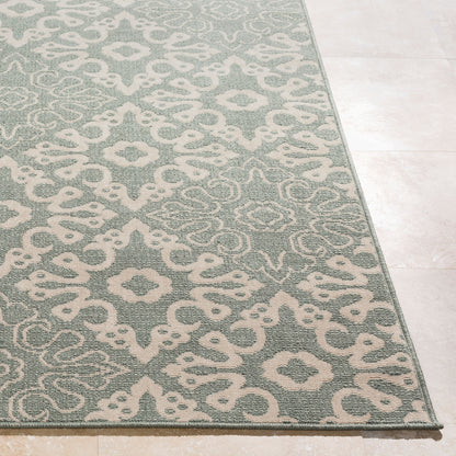 Alfombra decorativa tejida a máquina Alfresco ALF-9634 de 90 x 150 cm para interiores y exteriores