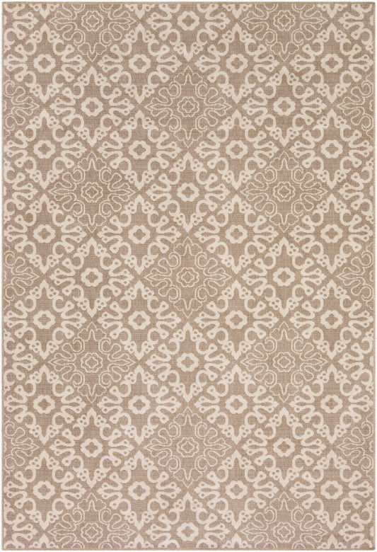 Alfresco ALF-9635 5ft Round Machine Woven Indoor/Outdoor Area Rug