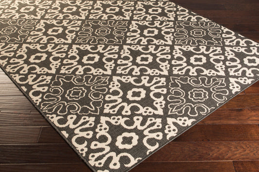 Alfombra redonda tejida a máquina Alfresco ALF-9637 de 2,7 m para interior y exterior