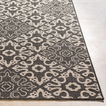 Alfombra decorativa tejida a máquina Alfresco ALF-9637 de 90 x 150 cm para interiores y exteriores