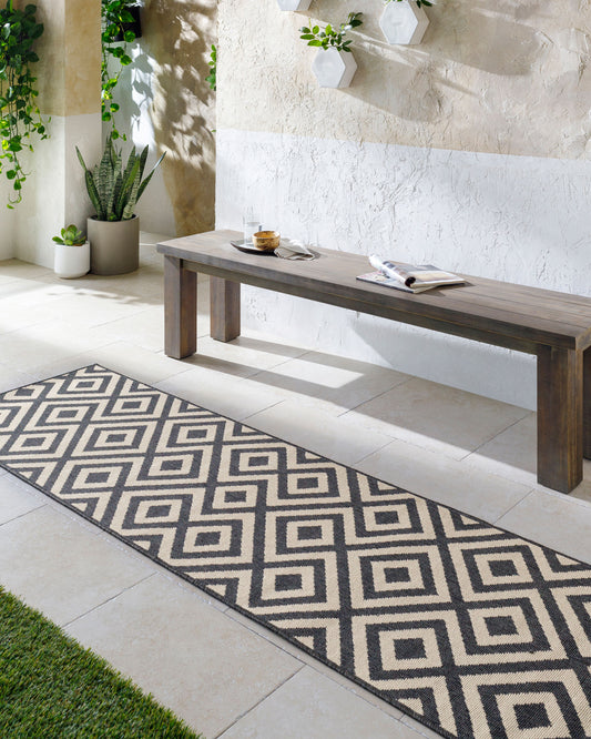Alfresco ALF-9639 9ft Square Machine Woven Indoor/Outdoor Area Rug