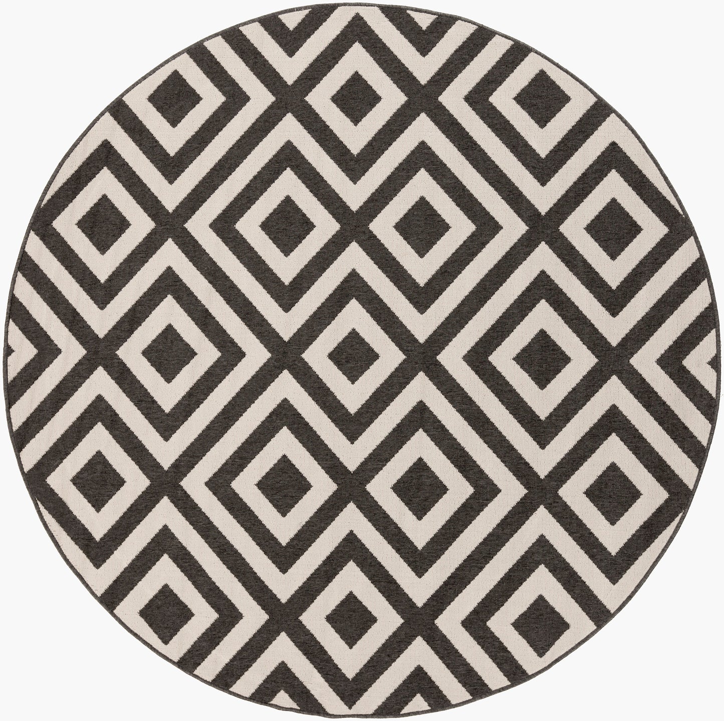 Alfresco ALF-9639 9ft Round Machine Woven Indoor/Outdoor Area Rug