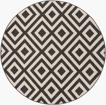 Alfresco ALF-9639 9ft Round Machine Woven Indoor/Outdoor Area Rug