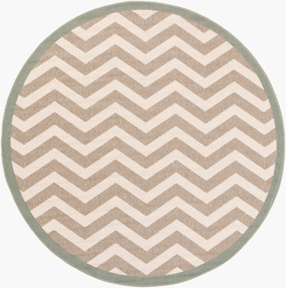 Alfresco ALF-9645 9ft Round Machine Woven Indoor/Outdoor Area Rug