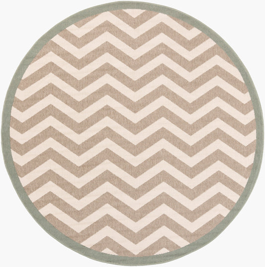 Alfresco ALF-9645 9ft Round Machine Woven Indoor/Outdoor Area Rug