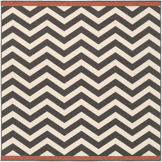 Alfresco ALF-9646 7ft Square Machine Woven Indoor/Outdoor Area Rug