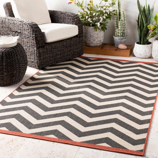 Alfresco ALF-9646 7ft Square Machine Woven Indoor/Outdoor Area Rug
