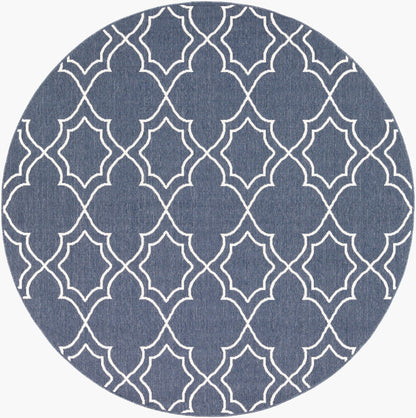 Alfresco ALF-9650 9ft Round Machine Woven Indoor/Outdoor Area Rug