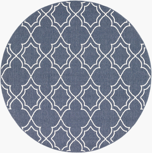 Alfresco ALF-9650 9ft Round Machine Woven Indoor/Outdoor Area Rug