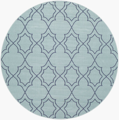 Alfresco ALF-9652 9ft Round Machine Woven Indoor/Outdoor Area Rug