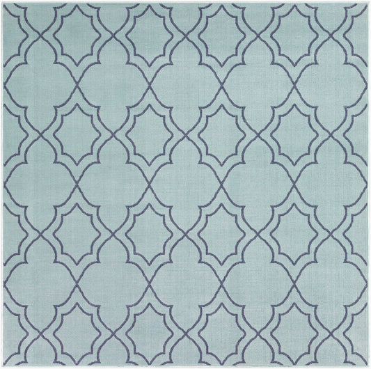 Alfresco ALF-9652 7ft Square Machine Woven Indoor/Outdoor Area Rug