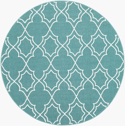 Alfresco ALF-9653 5ft Round Machine Woven Indoor/Outdoor Area Rug