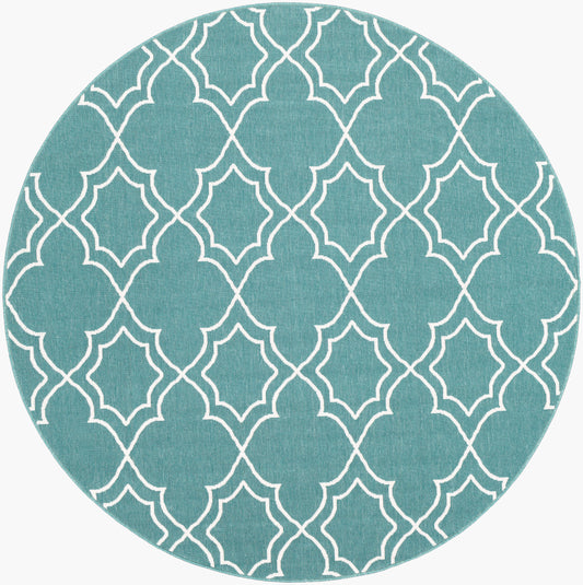 Alfresco ALF-9653 5ft Round Machine Woven Indoor/Outdoor Area Rug