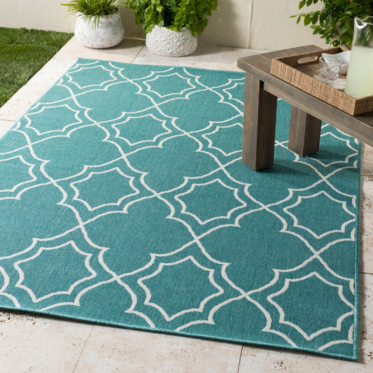 Alfresco ALF-9653 2' x 4' Machine Woven Indoor/Outdoor Accent Rug